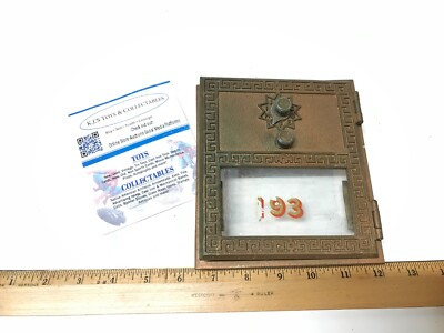 Vintage Antique US Post Office Brass PO Box Door National Combination Lock 60's