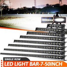 Slim Single Row 7 14 20 26 32 38 44 50" LED Spot Light Bar Offroad Truck ATV SUV