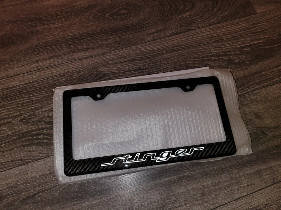 Reflective Stinger GT Real Black 100% Carbon Fiber License Plate Frame - Image 4 of 4