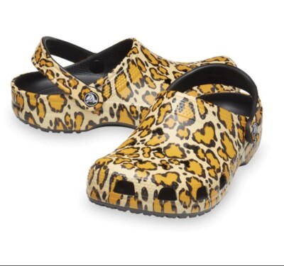 Disney Leopard Crocs Size 10