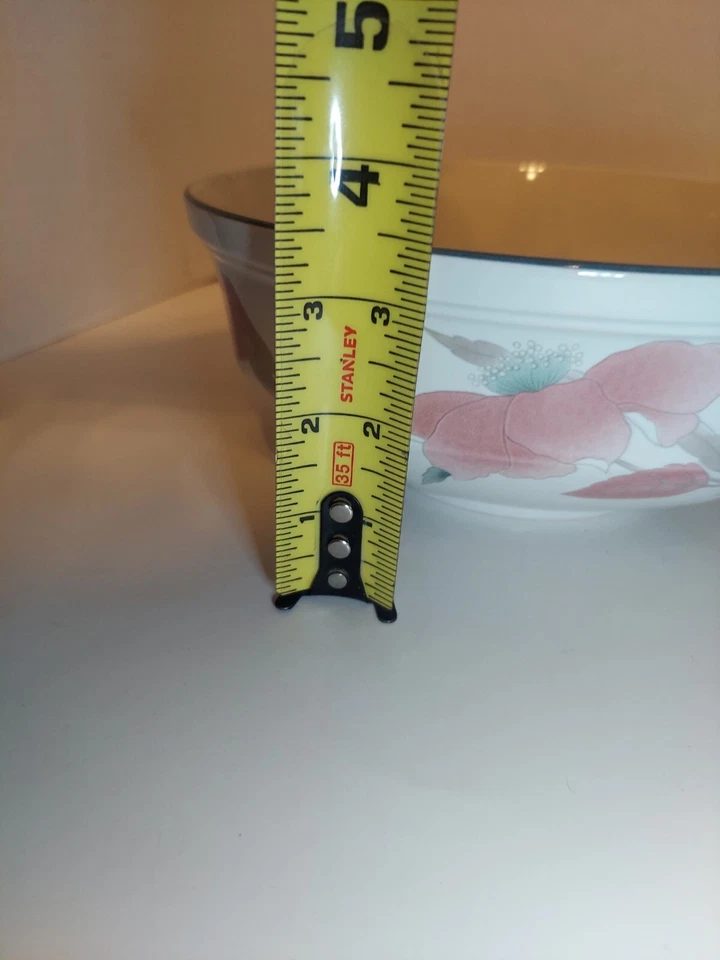 Tazón redondo para servir verduras/ensaladas Mikasa "flores de seda", 8 1/2 pulgadas, casi nuevo Foto 3 de 4