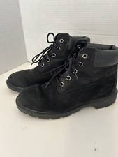 Timberland Boots Youth Size 5 Black Leather Hiking Premium 6 Waterproof Nubuck