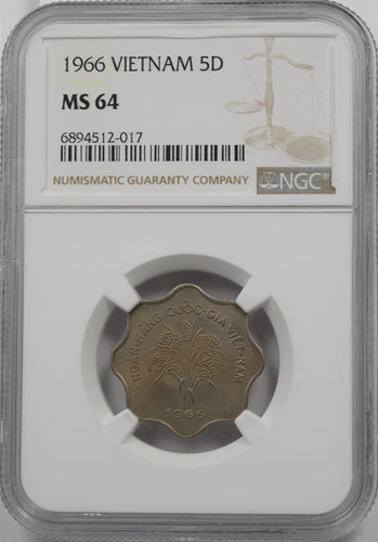 Vietnam 1966 5 Dong NGC MS64 NG2077 combine shipping
