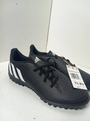 ADIDAS PREDATOR EDGE.4 TF Black Turf Soccer Shoes Womens Sz 8.5 Mens Sz 7.5