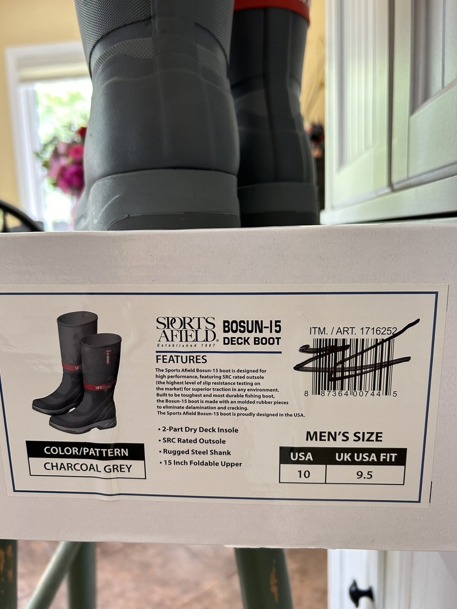 Sports Afield Bosun-15 Deck Boots, Mens Size 10, New in Box  display picture 2