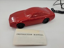 Retro 80  s 90s C4 Red Corvette Corded Landline Phone With Manual