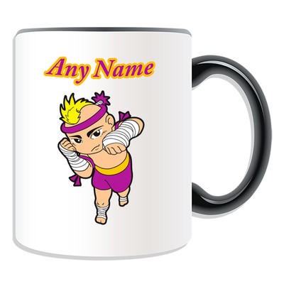Personalisiertes Geschenk Muay Thaiboxen Punschbecher Spardose Tasse Kung Fu Thailand Name