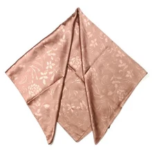 Floral Solid Color Square Scarf Silk Feel 27.5"x27.5" Hair Neck Scarves