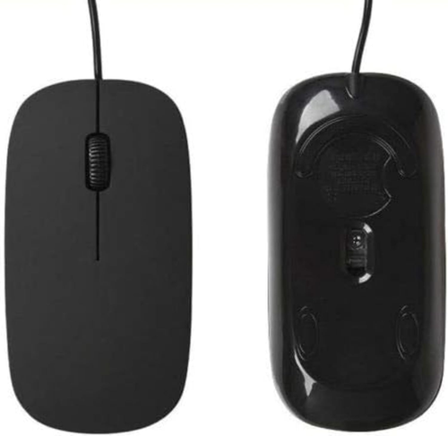 USB Wired Slim Mouse Optical 2.4GHZ Desktop Mouse 3 Button Ultra Slim Black - Picture 3 of 12