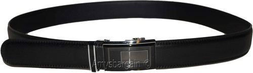 cinturón de cuero para hombre talla M cuero genuino cinturón negro cinturón de bloqueo rápido para hombre - Imagen 10 de 12