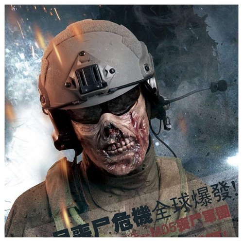 New Army Zombie Skull Half-face Corpse Airsoft Paintball Tactical Protect Mask E - Picture 11 of 20