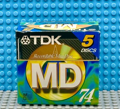 MD        TDK  MD-XG 74   5 PACK   BLANK MINI DISCS  (5) (SEALED)