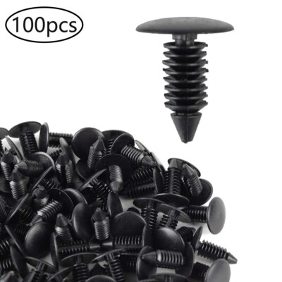 100Pcs 8mm Bumper Clips Auto Car Hole Plastic Rivets Fastener Retainer Fender