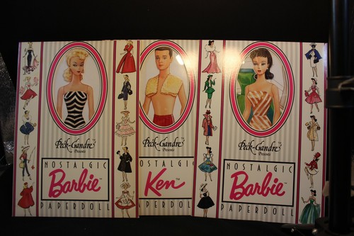Barbie & Ken - Muñeca de papel nostálgica - Lote de 3 - Por Peck-Gandre - Sin cortar - Imagen 1 de 4
