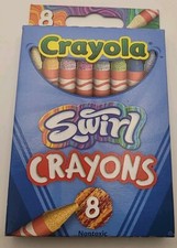 Swirl Crayons Crayola   8 Assorted Cool Colors Kids Crafts Drawing USA NIP