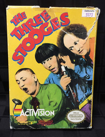 BOX & GAME The Three Stooges NES Nintendo CARTRIDGE Cart ACTIVISION - TESTED
