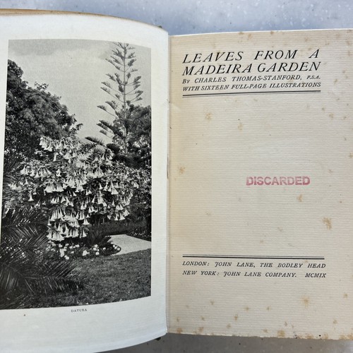 Leaves From a Madeira Garden by Charles Thomas-Stanford / Antique Hardcover - Picture 5 of 17