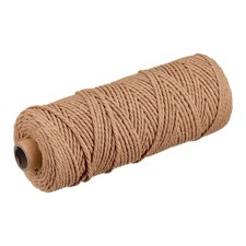 Cotton Braided Rope Cable Brick Red 100m/109 Yards 2mm Diameter