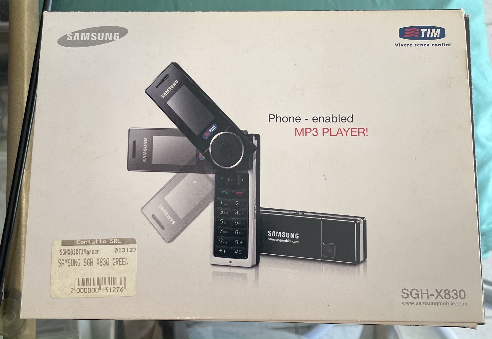 Samsung SGH-X830 Lemon Green Swivel Phone MP3 Player - Completo in Scatola