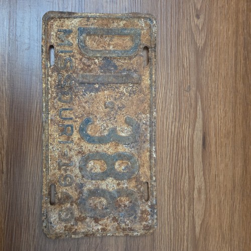 1940 Missouri License Plate