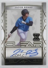 2022 Leaf Trinity Clear Gold Foil 49/50 Jacob Berry #CA-QE1 Auto 1aj4