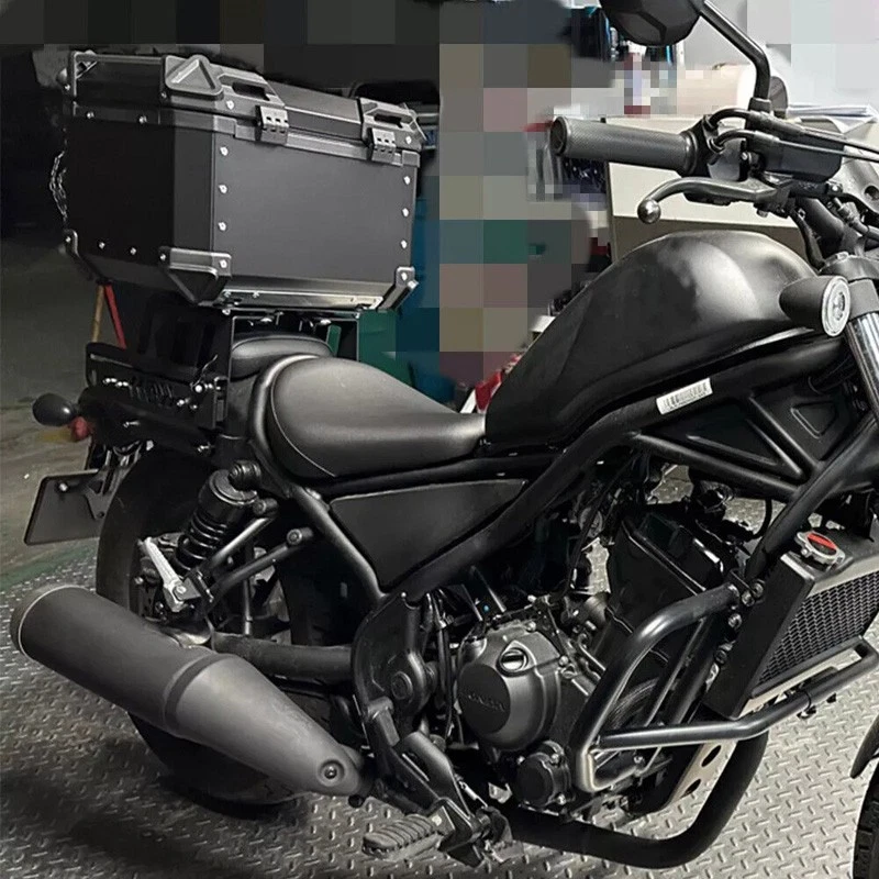 55L Black Motorcycle Top Case Tail Box Universal Luggage Scooter Trunk Storage Foto 4 de 4