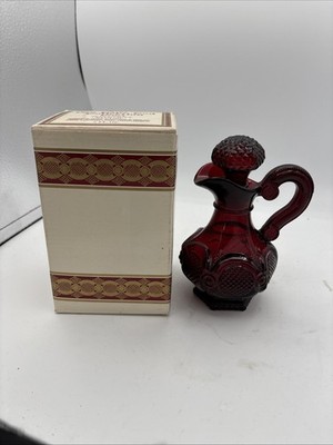 Vintage Avon ''1876 Cape Cod'' Ruby Red Cruet Skin So Soft 5Fl. Oz. Full G1