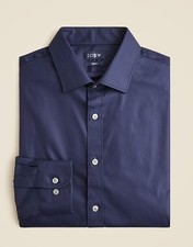 JCREW SLIM BOWERY PERFORMANCE STRETCH BLU DRESS SHIRT SPREAD COLLAR MENS MED NWT