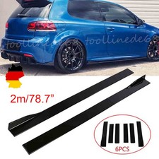 78,7" Auto Seitenschweller Sideskirts Schweller Glanz Schwarz Für VW Golf III 3