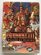 Romance of the Three Kingdoms III 3 Dragon Of Destiny Vintage PC CIB & Backed up
