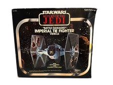 VINTAGE KENNER STAR WARS BATTLE DAMAGED IMPERIAL TIE FIGHTER W  BOX
