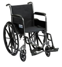  Lightweight Aluminium Self Propel Wheelchair - Black 18ins