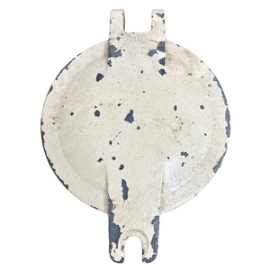 Vintage Steel Porthole Cover Deadlight Nautical Storm Shield White Salvage