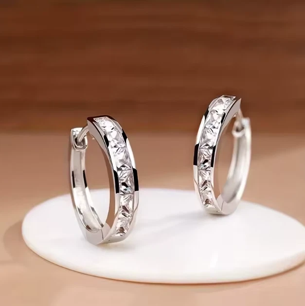 Crystal Huggie Earrings