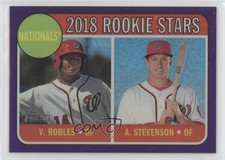 2018 Heritage Rookie Stars Hot Box Chrome Purple Refractor Andrew Stevenson 11ff