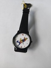 L. Bruyère Logo Watch Armbanduhr Quarz Edelstahl schwarz Lederband WR 3 ATM