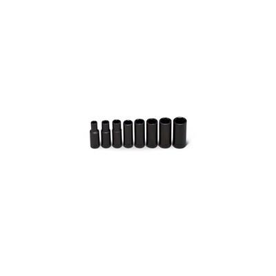 Wright Tool 314 3/8'' Drive 8 Piece Deep Impact Tray Set 5/16'' - 3/4''