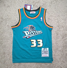 Grant Hill #33 Stitched M&N Pistons Youth Green Jerseys