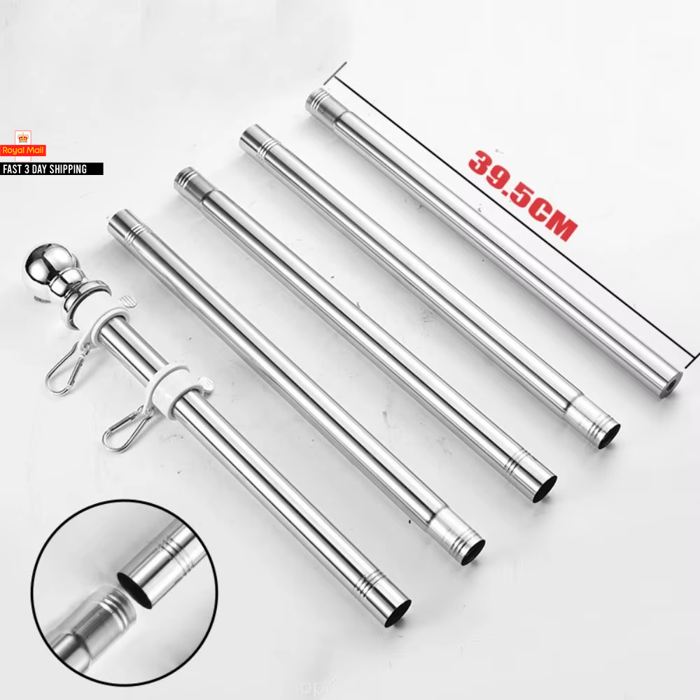 6Ft Portable Wall Mounting Wall Bracket Base Banner Rack Flagpole Flag Pole Hold