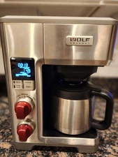 WOLF Gourmet Coffee Maker WGCM100S 10-Cup - needs new carafe