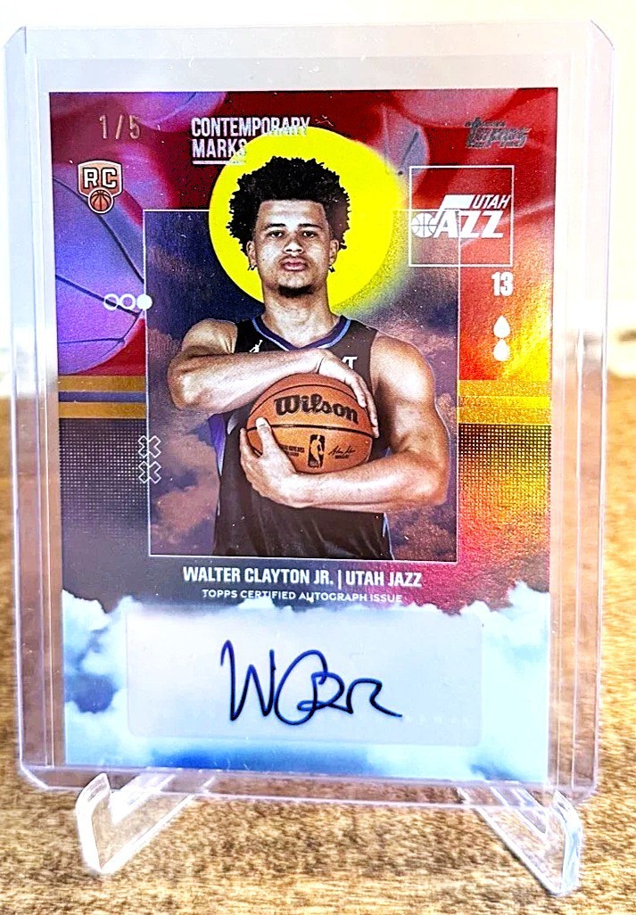 2025 TOPPS WALTER CLAYTON JR. CONTEMPORARY MARKS RED RAINBOW AUTO 1/5