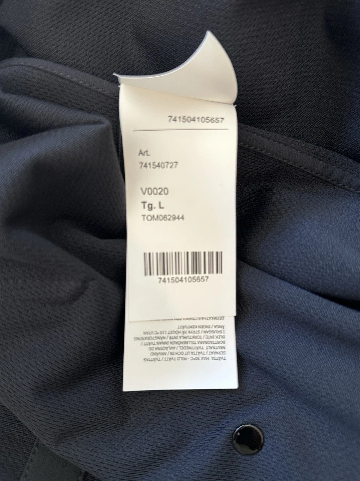 NWT STONE ISLAND SS21 LIGHT SOFT SHELL-R E-DYE JACKET DARK NAVY - MEN'S LARGE - product detail image 7