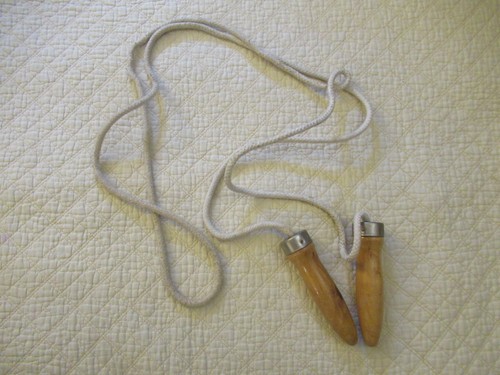 Vintage Wooden-Handled Jump Rope