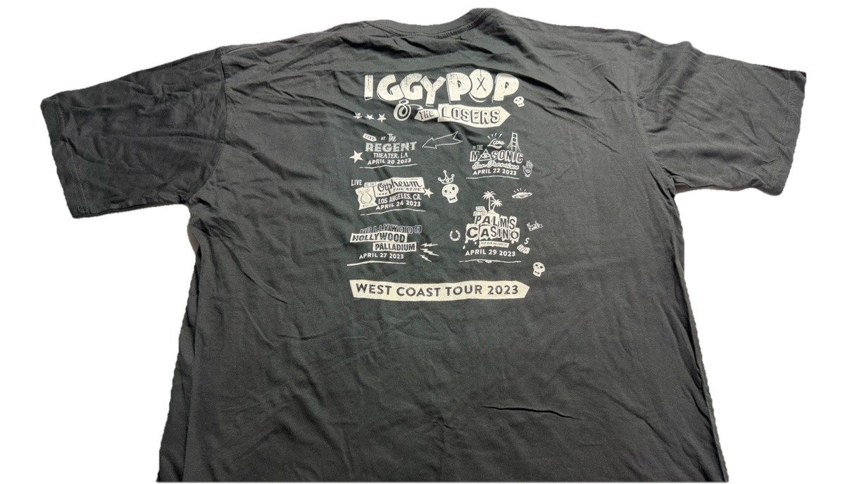 IGGY POP & The Losers West Coast Tour 2023 NWOT Rock California