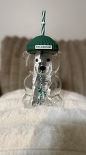 Starbucks 2025 Bearista Teddy Bear Limited Edition Glass Cup NEW