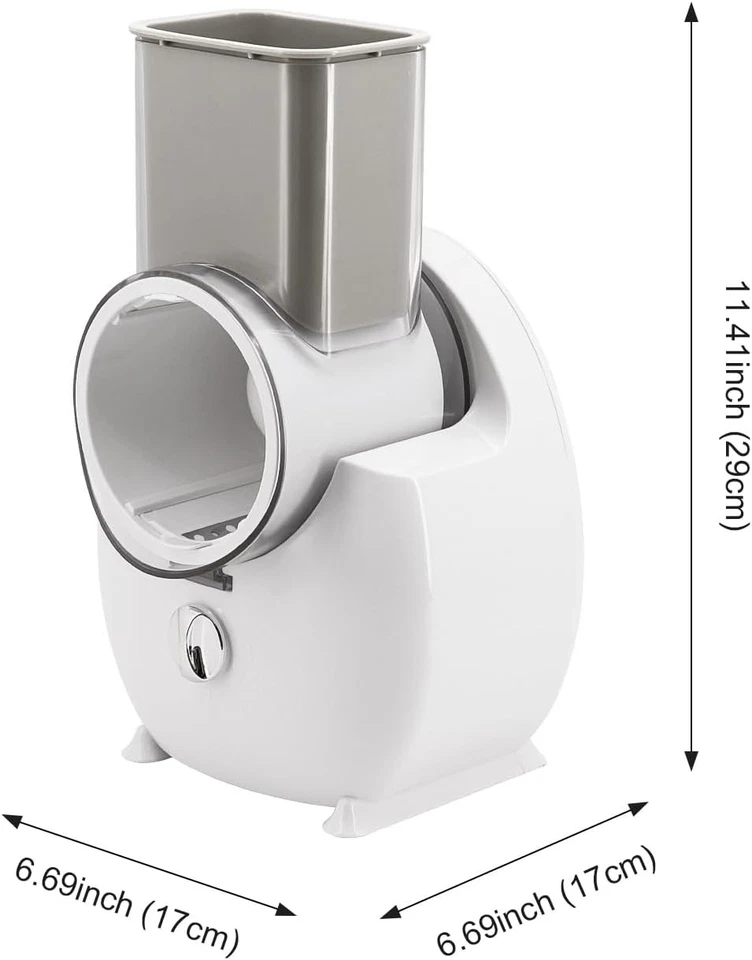 Электрическая терка для сыра 3 в 1 вращающаяся терка для измельчения сыра для капусты - Изображение 3 из 4