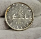 1954 Canada Silver .800 Dollar $1 Nice Unc
