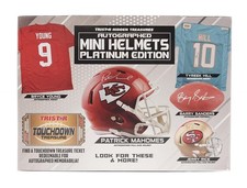 2023 TriStar Hidden Treasures Platinum Autographed Football Mini Helmets Hobby B