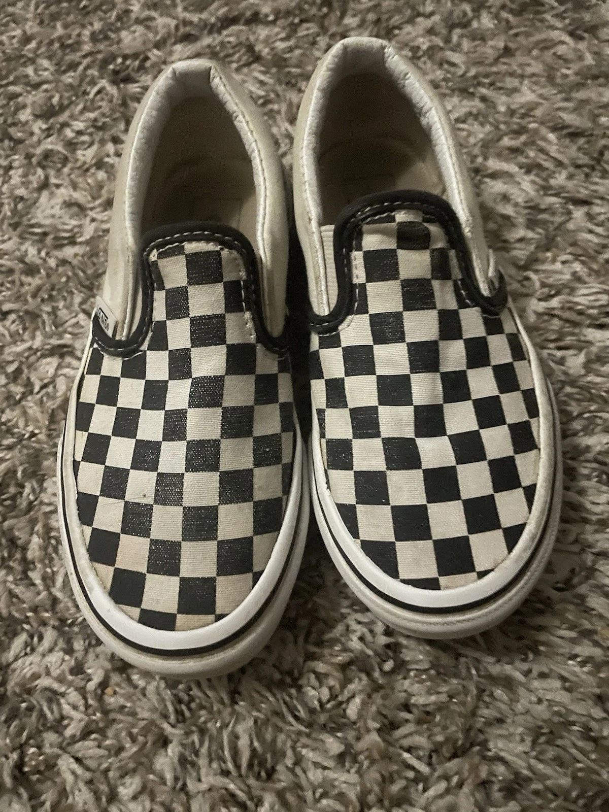 Vans scarpa da ginnastica classica slip on per bambini taglia 13 bianco e nero