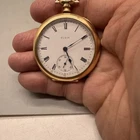 Elgin Opened Face Gents Gold G.F. Victorian Pocket Watch 16s The watch Works  We
